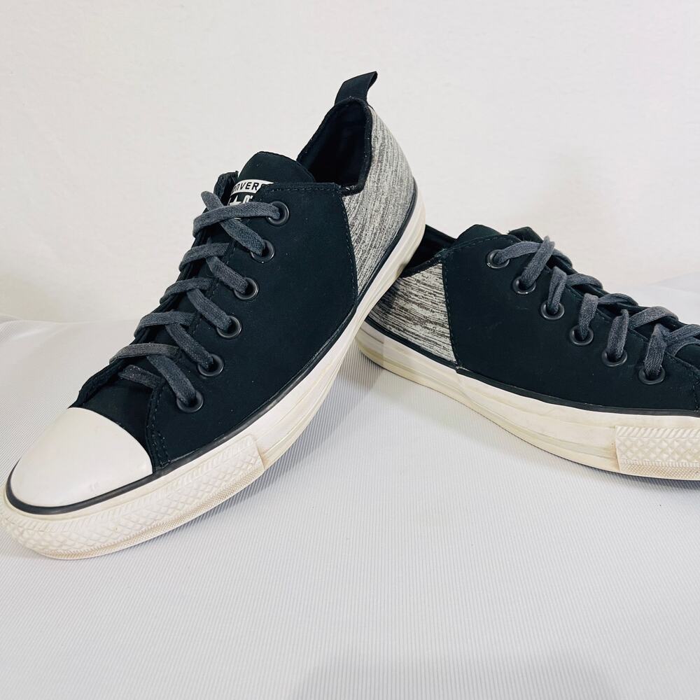 Converse All Star Canvas Sneakers Womens 9.5 Black White Skater Shoe Punk Grunge